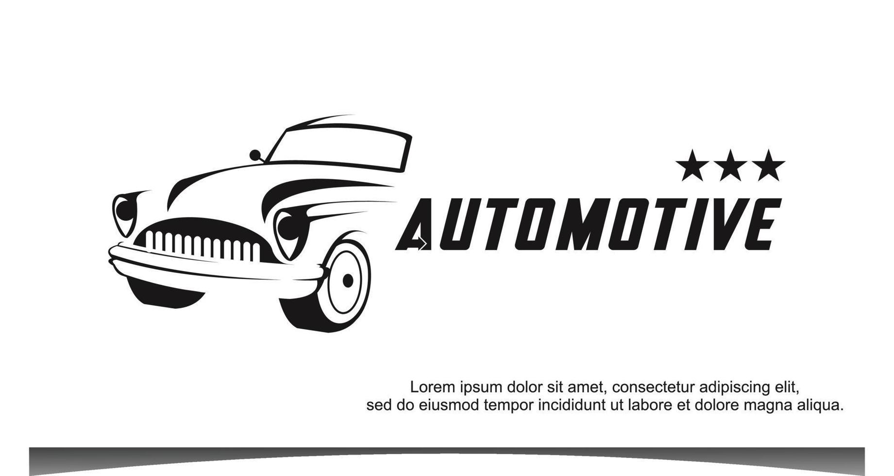 Ilustración de vector de plantilla de logotipo automotriz de coche