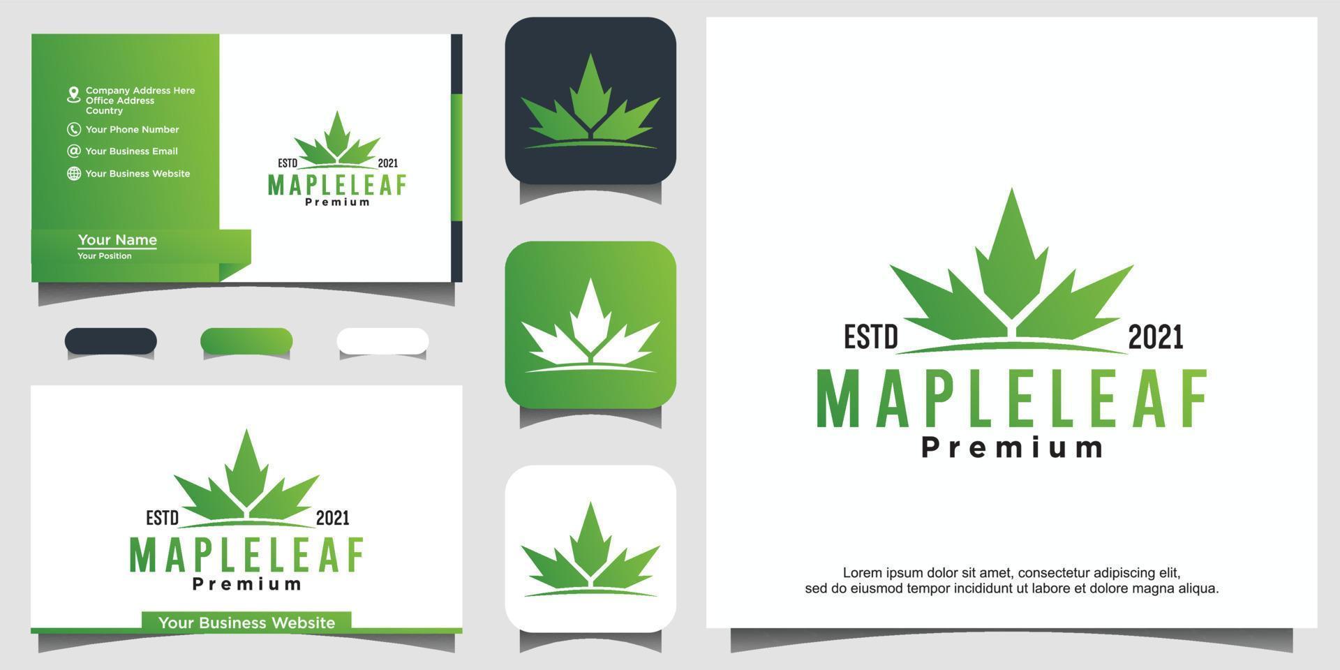 maple leaf canada logo design vector