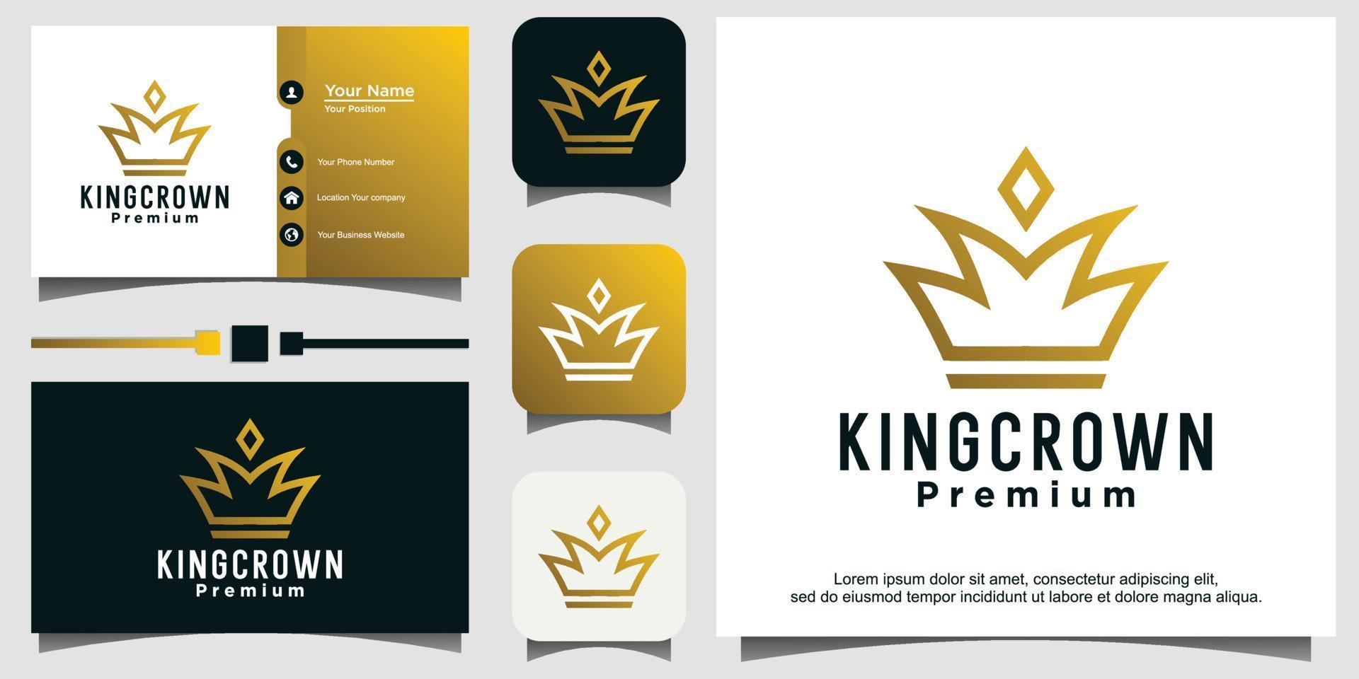 Crown Royal elegant logo design template vector