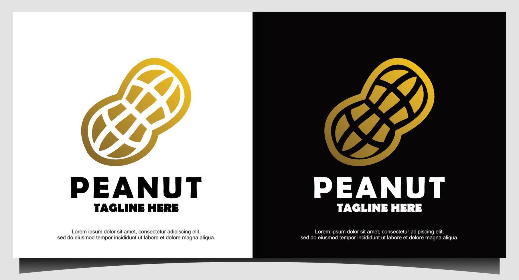 peanut logo design vector