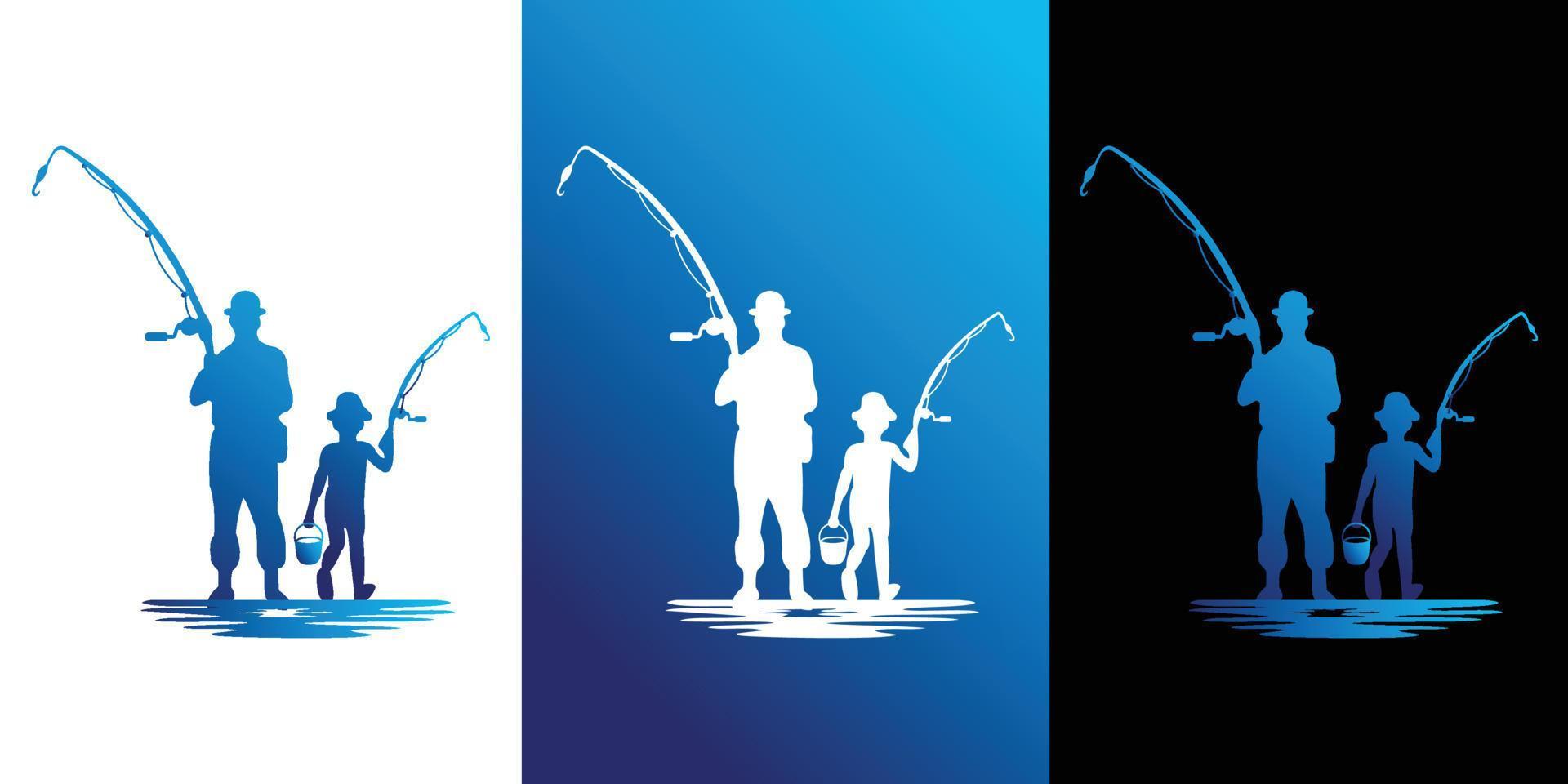 Angler Fishing Logo, Simple Outdoor Fishing Man Silhouette Template Design  34328263 Vector Art at Vecteezy