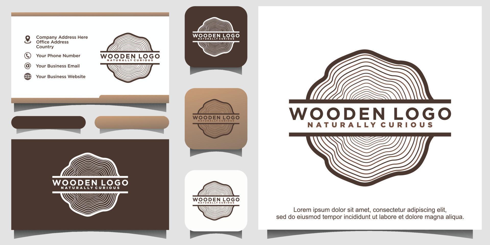 Wood sawmill logo design vector