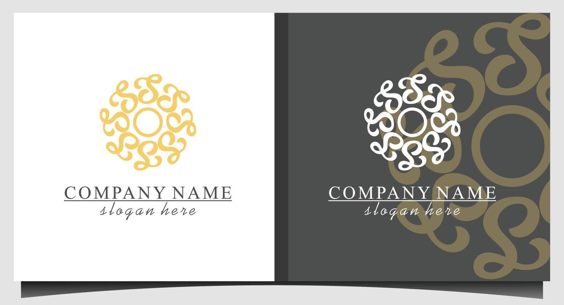 abstract s luxury logo design vector