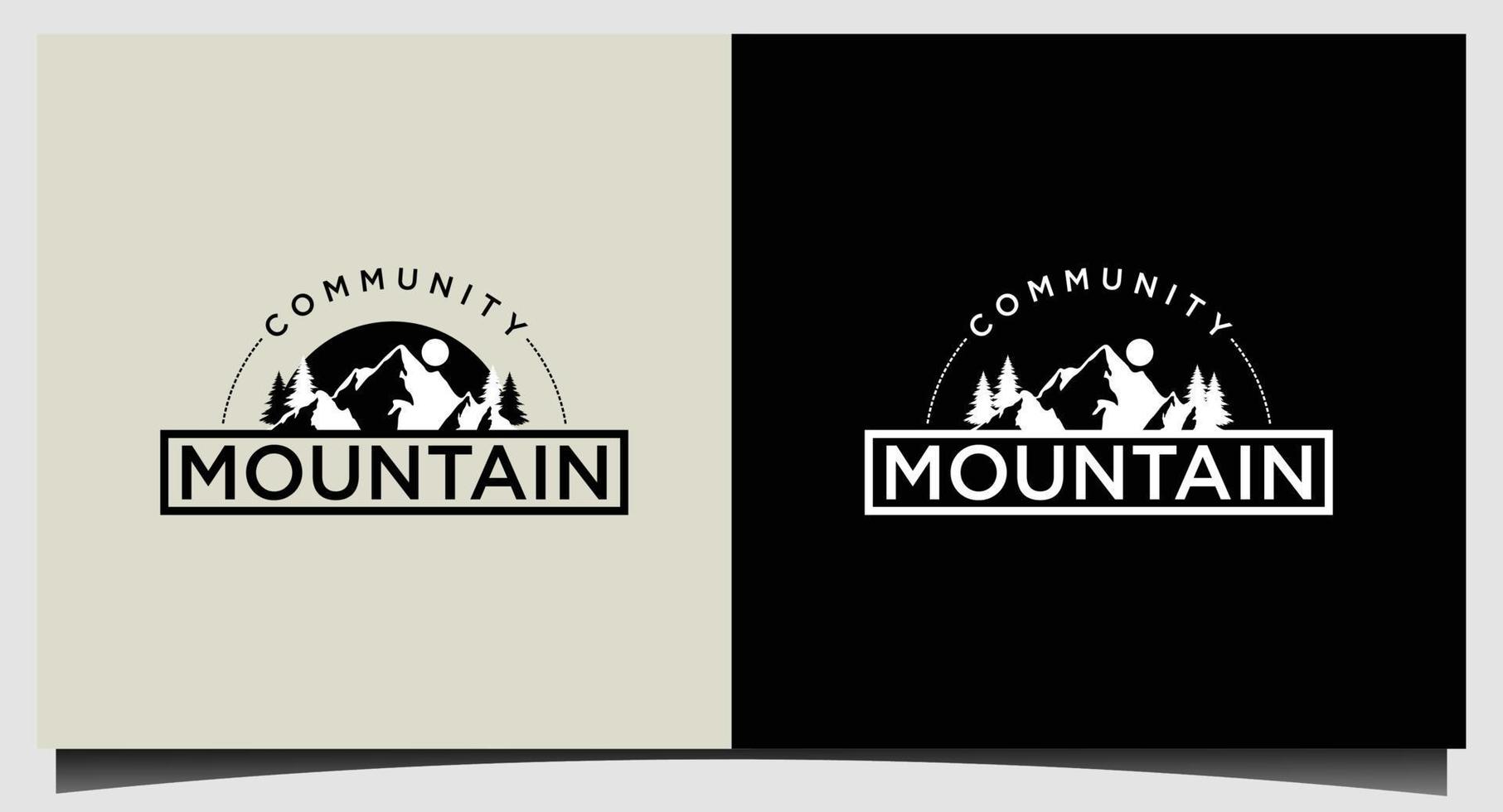 Modern Mountain Logo template vector
