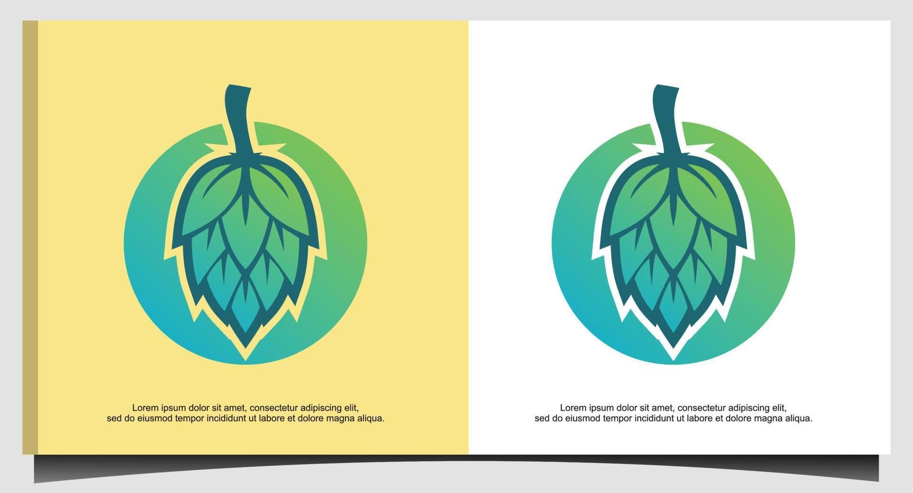 fresh brewery logo design template vector