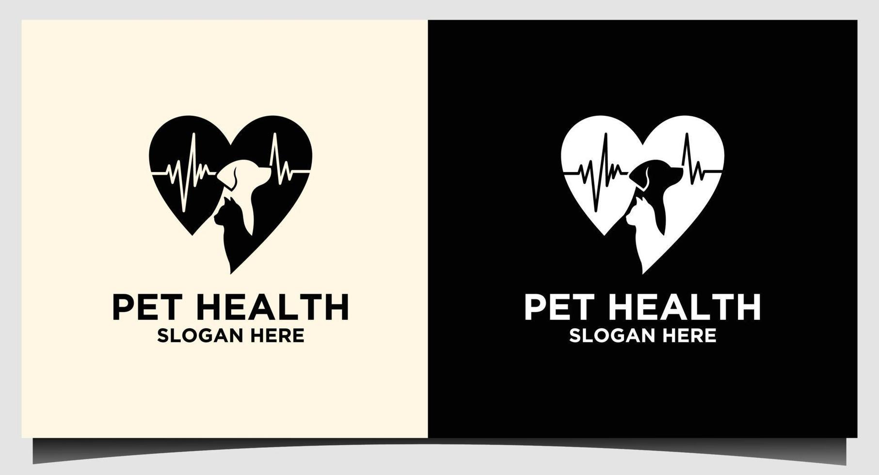 animal pet care logo design template vector