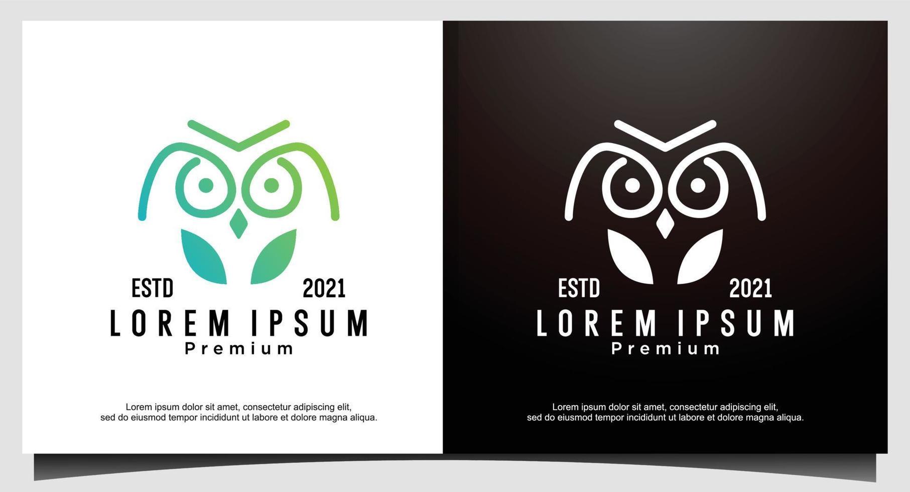 owl bird logo design template vector