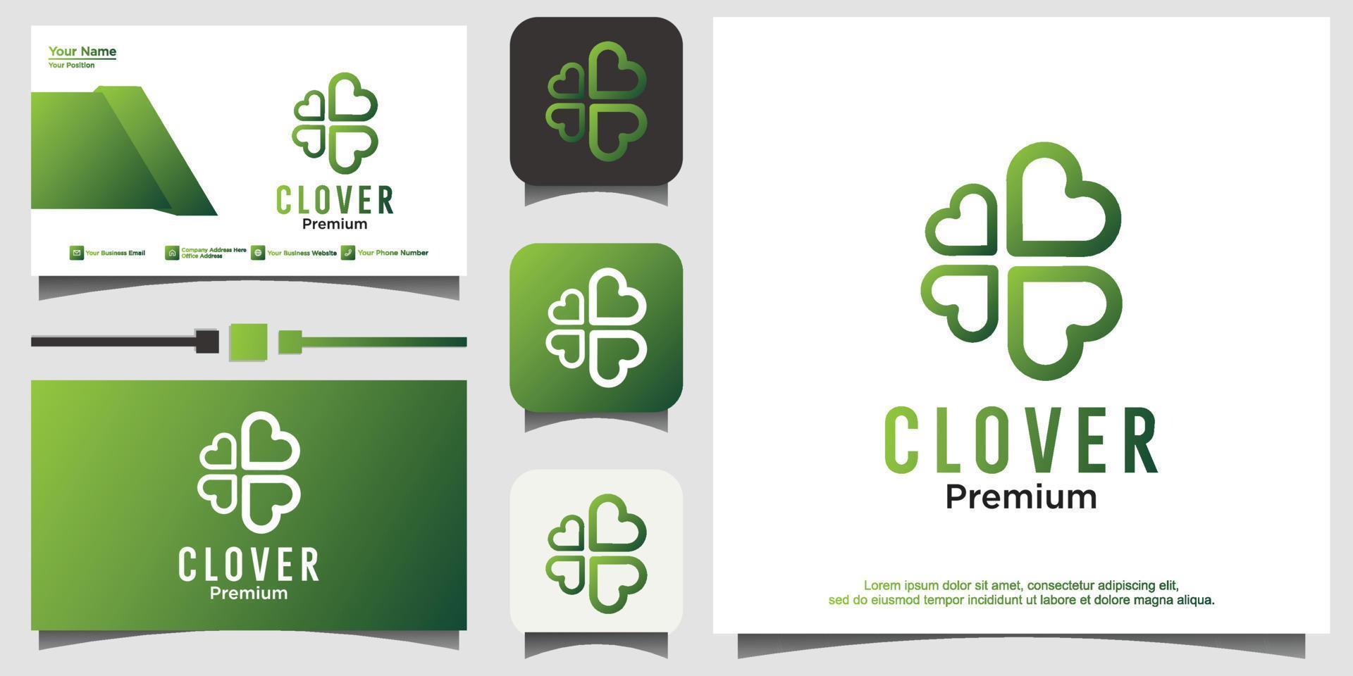 Clover leaf logo vector