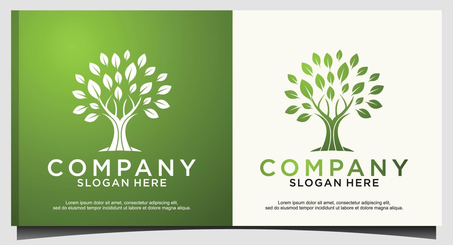 abstract vibrant tree logo design Vector