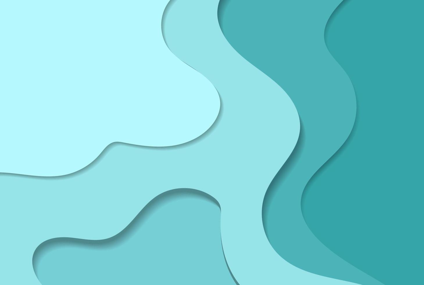 fondo 3d de vector de paisaje abstracto azul con formas de corte de papel y arte de tallado colorido para presentaciones de negocios, volantes, carteles y papel tapiz de pantalla web