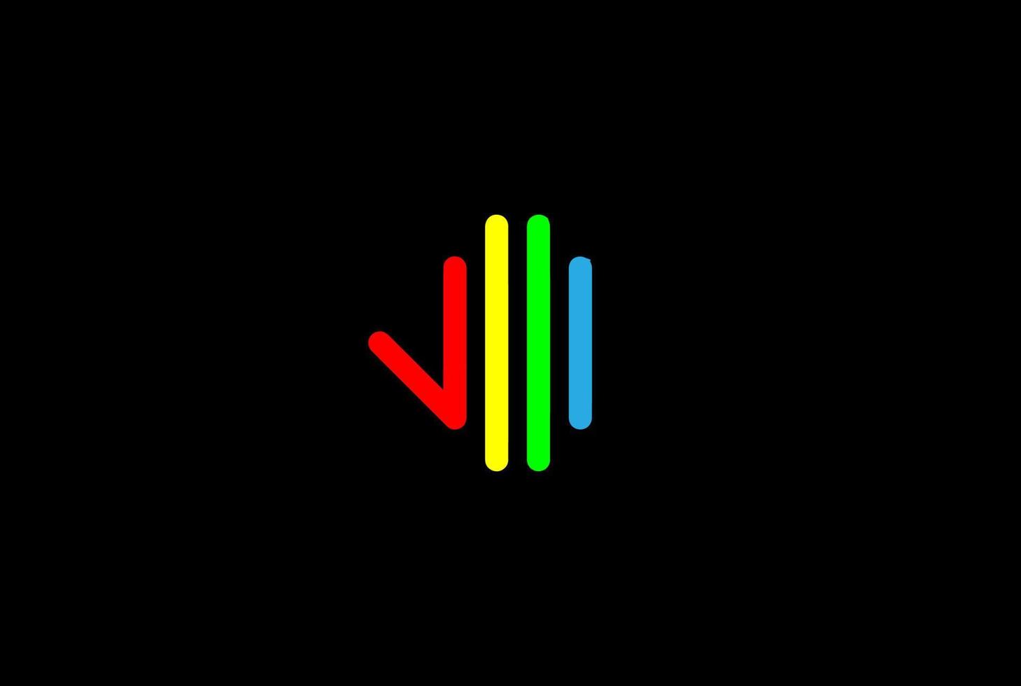 Simple Minimalist Colorful Hand Line Outline Logo Design Vector