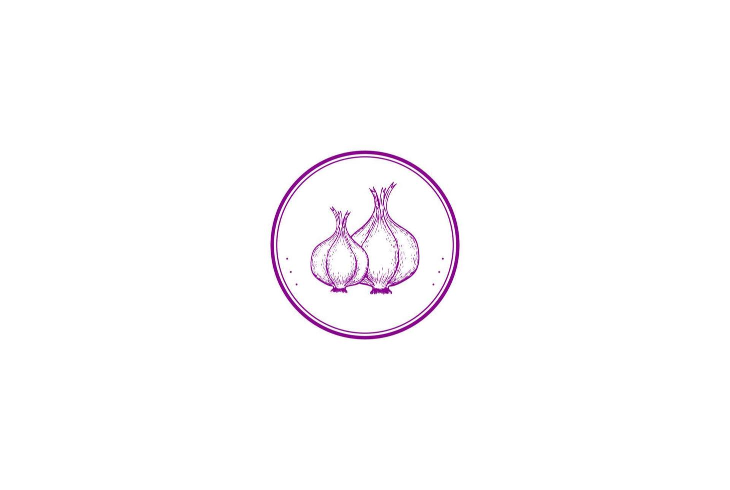 Vintage Retro Red Onion Badge Emblem Logo Design Vector