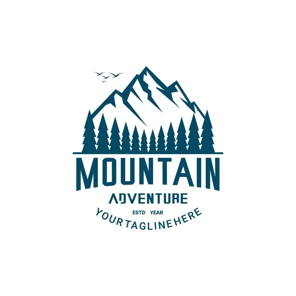 vector de logotipo de aventura y montaña