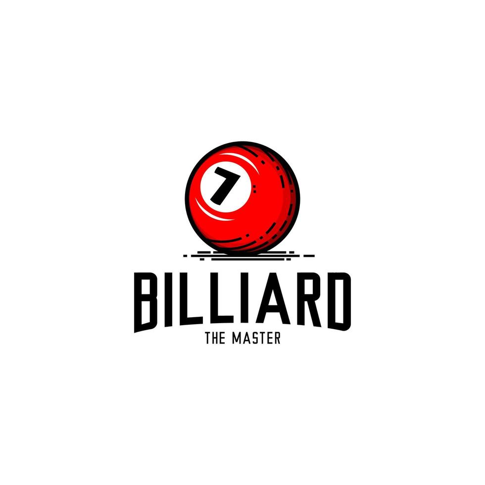 vector de logotipo de maestro de billar