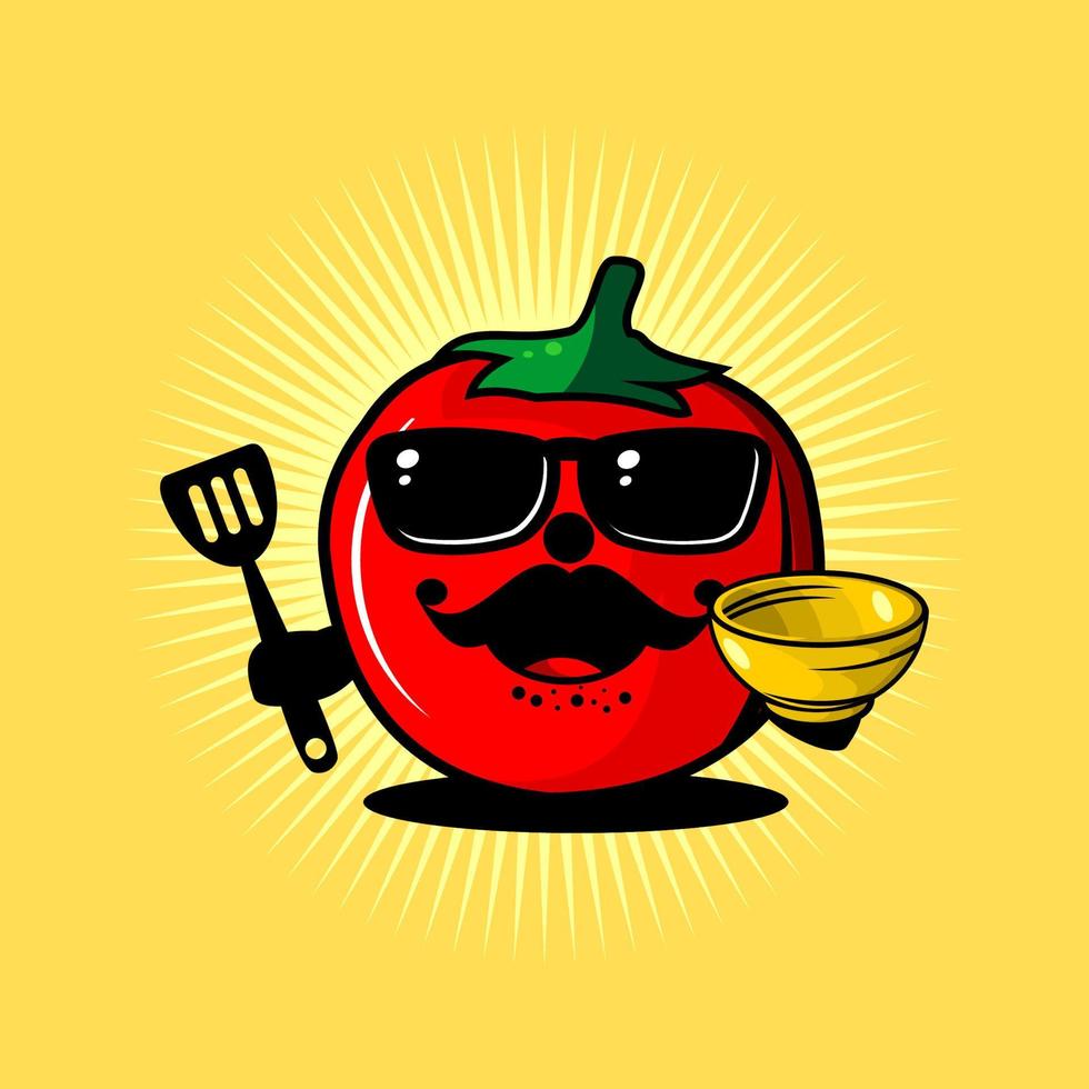 TOMATO CARTOON CUTE VECTOR