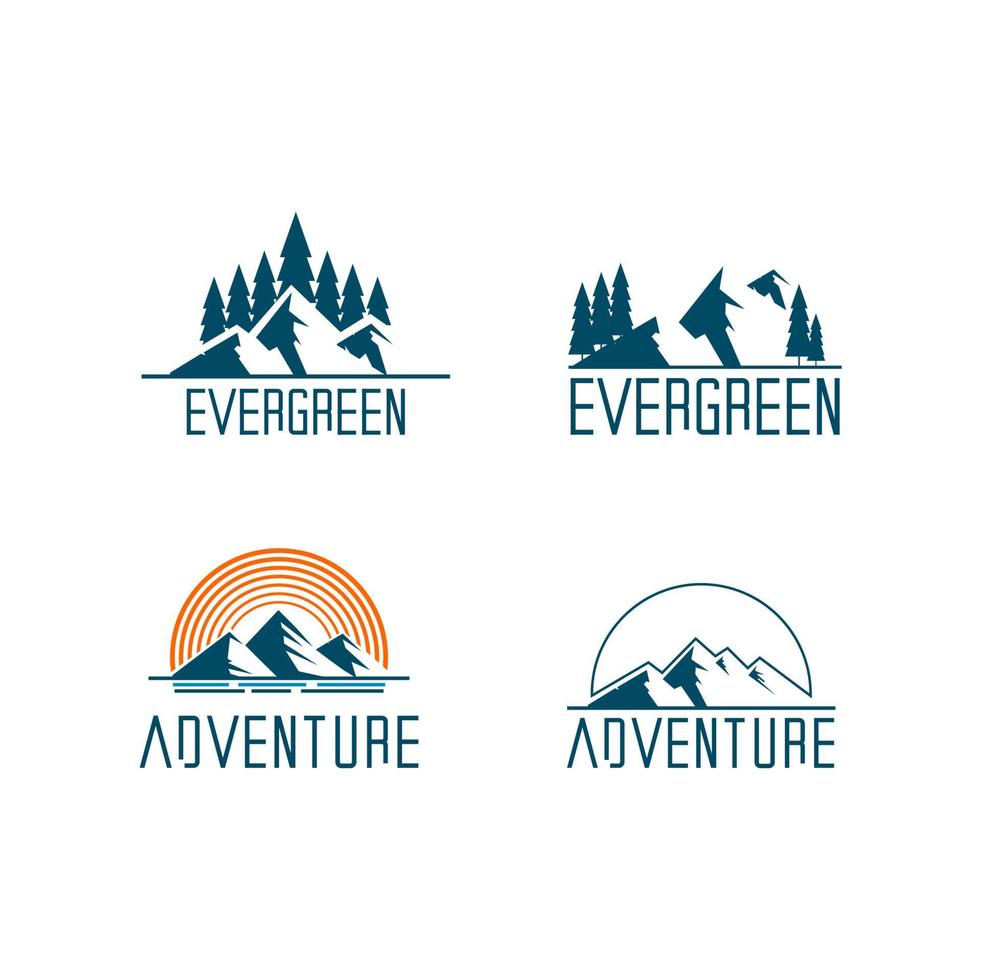 vector de logotipo de aventura de montaña