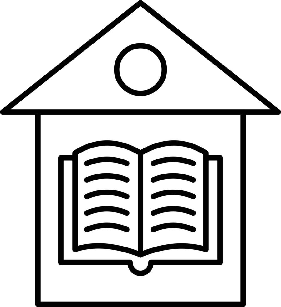 Home Schooling Icon Style vector