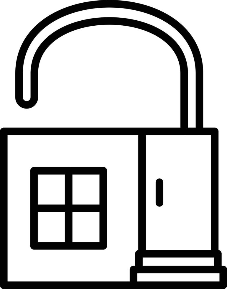 Property Lock Icon Style vector