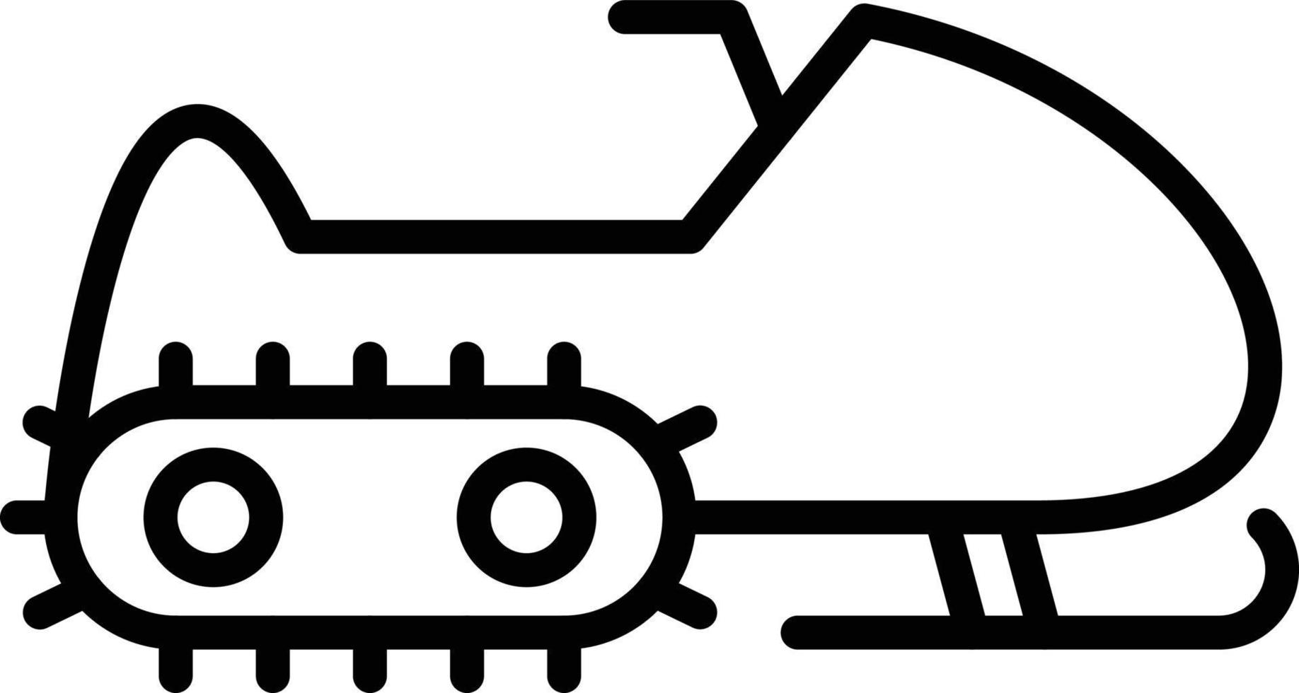 Snowmobile Icon Style vector