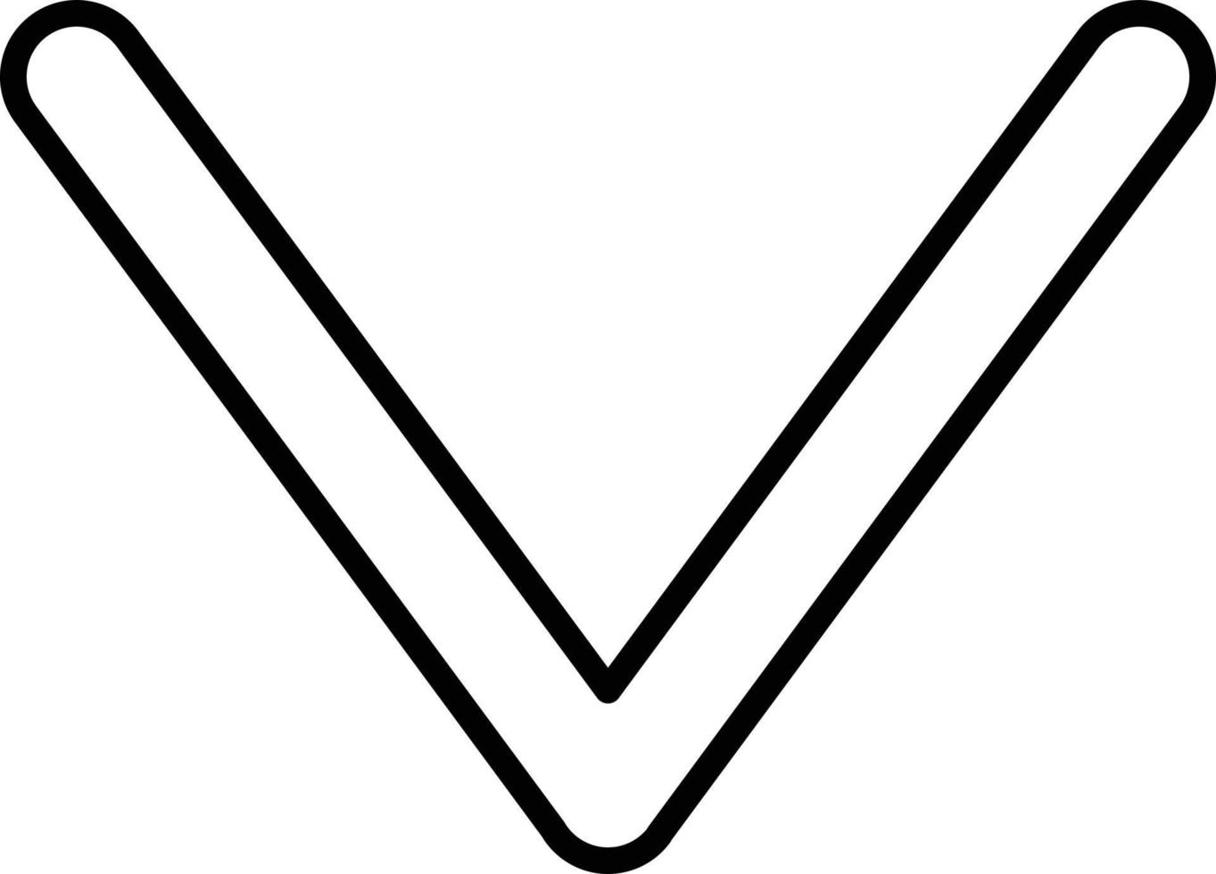 Down Chevron Icon Style vector