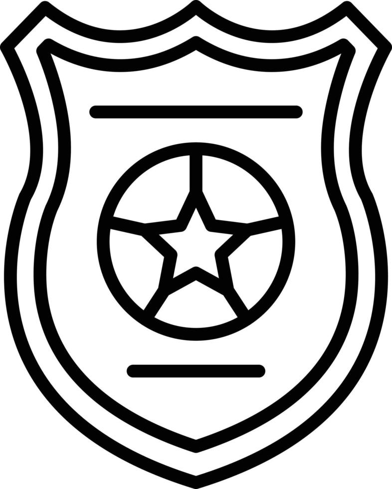 estilo de icono de placa de policía vector