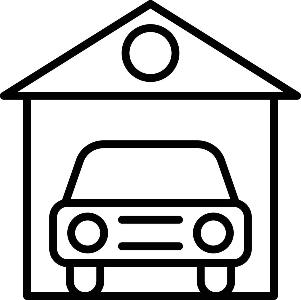 Car Garage Icon Style vector