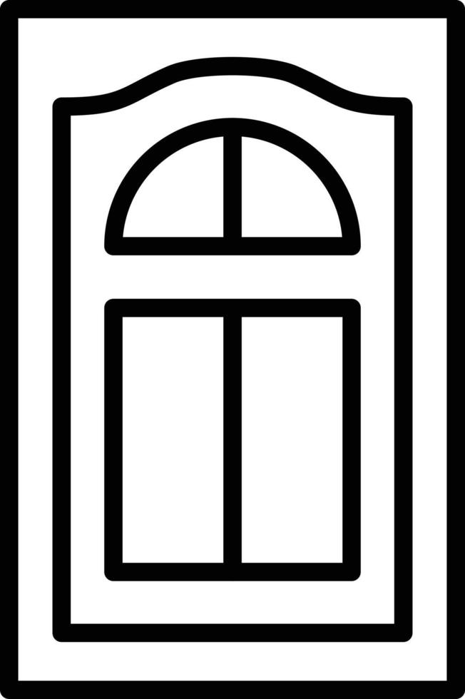 estilo de icono de puerta vector