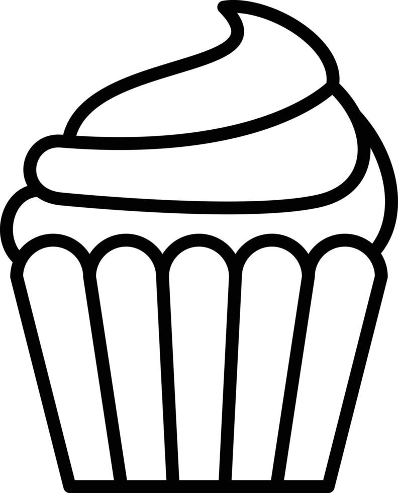 estilo de icono de cupcake vector