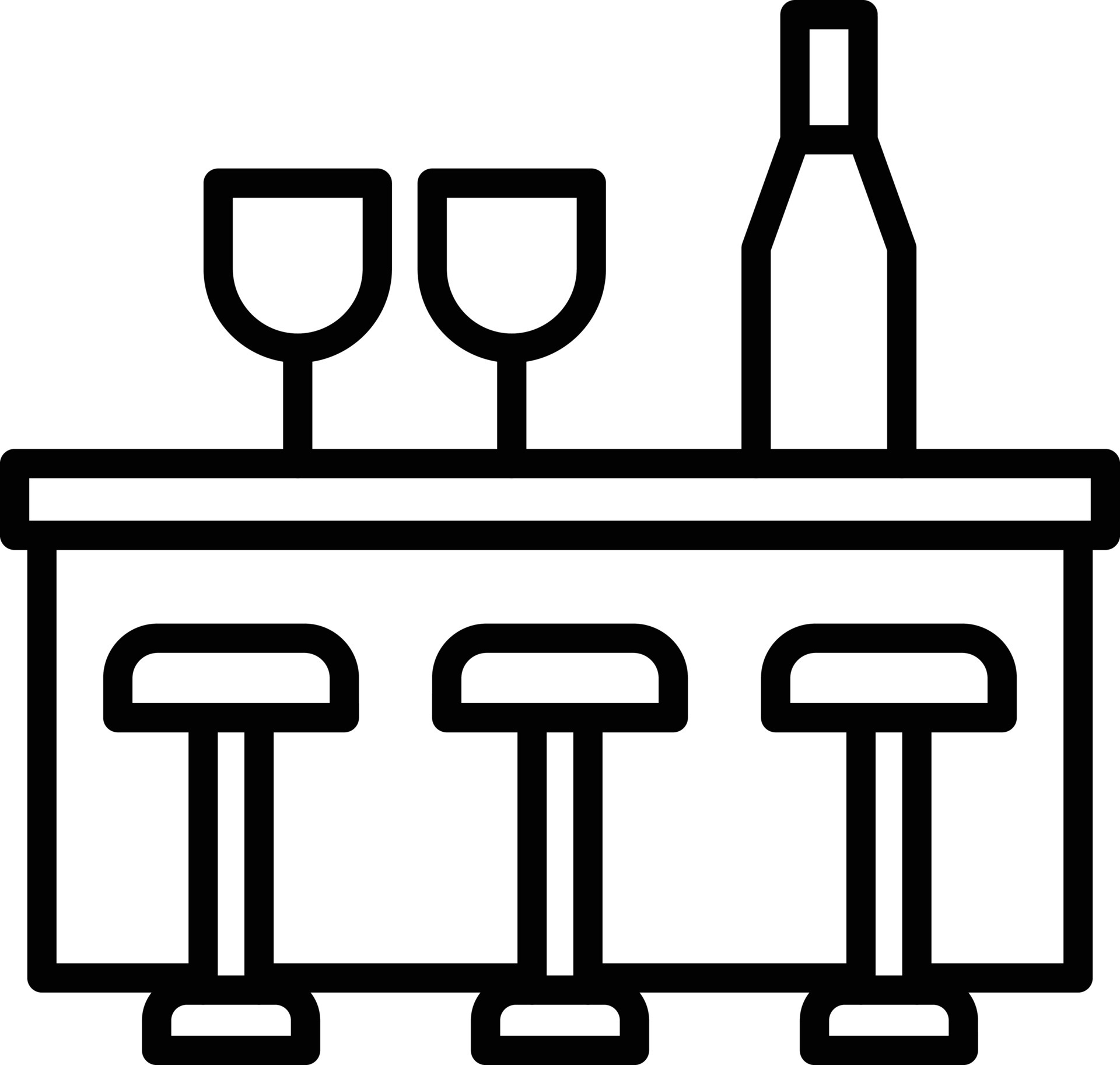 Bar Counter Icon Style 5101053 Vector Art at Vecteezy