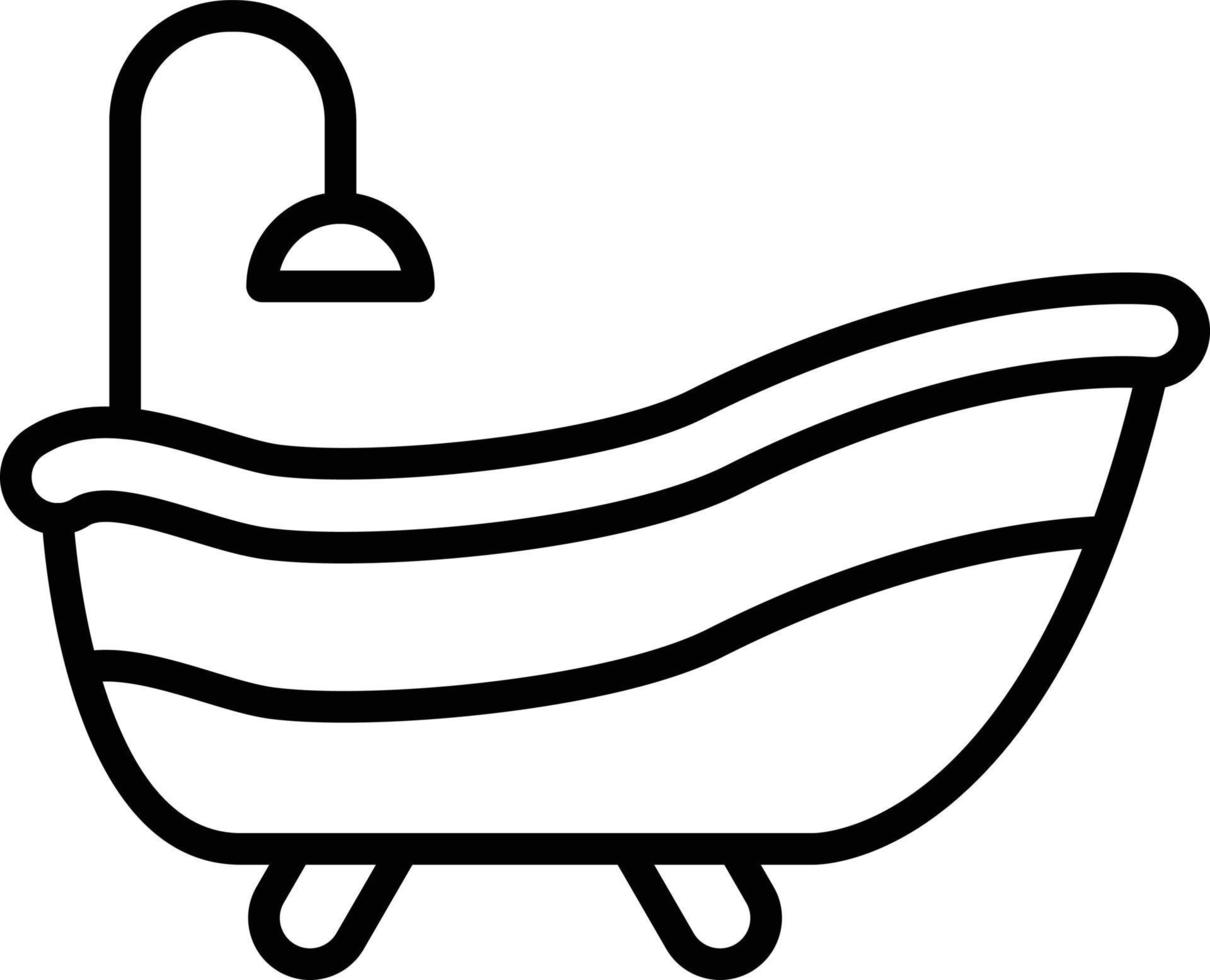 estilo de icono de bañera vector