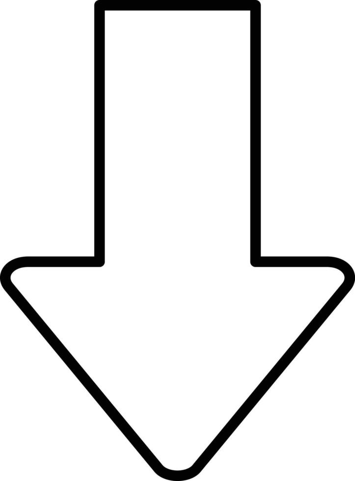 Down Arrow Icon Style vector