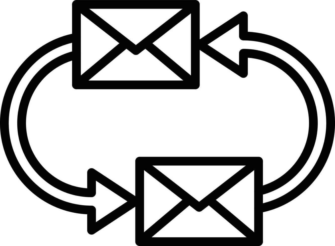 Exchange Mails Icon Style vector