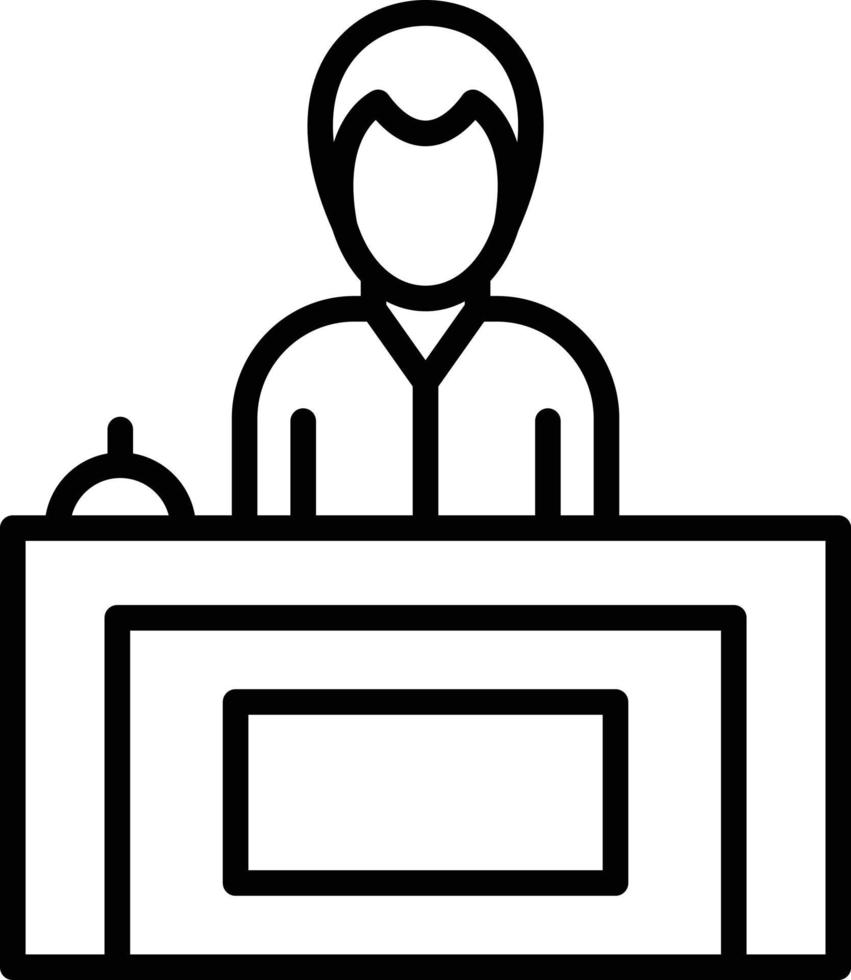 Receptionist Icon Style 5101205 Vector Art at Vecteezy