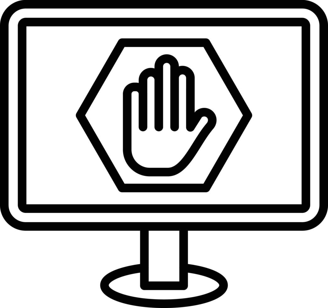 Ad Blocker Icon Style vector