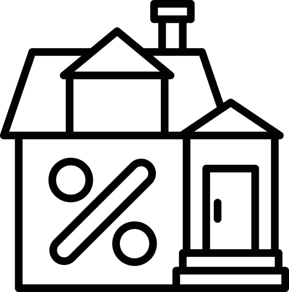 House Discount Icon Style vector