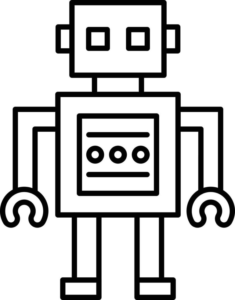 estilo de icono de robot vector