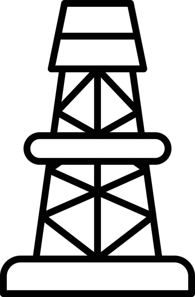 estilo de icono de torre de perforación vector