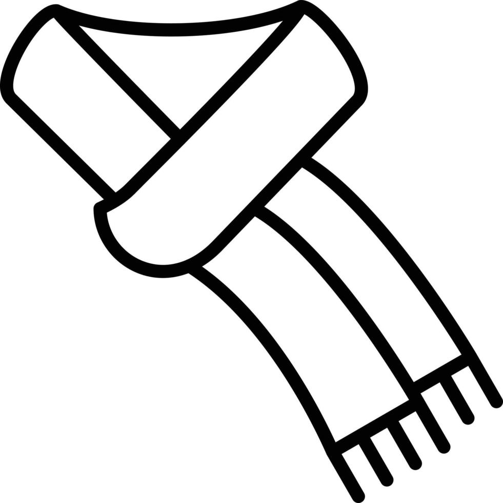 estilo de icono de bufanda vector