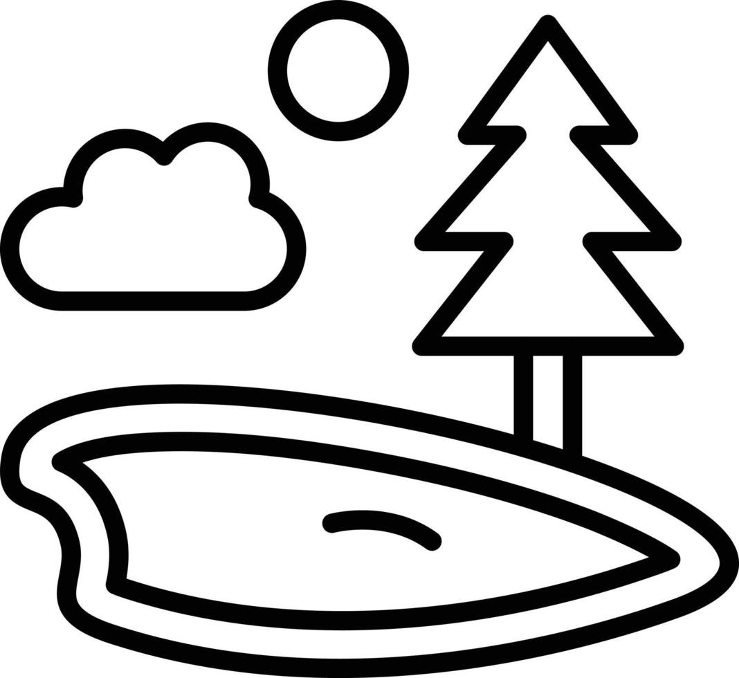Lake Icon Style vector