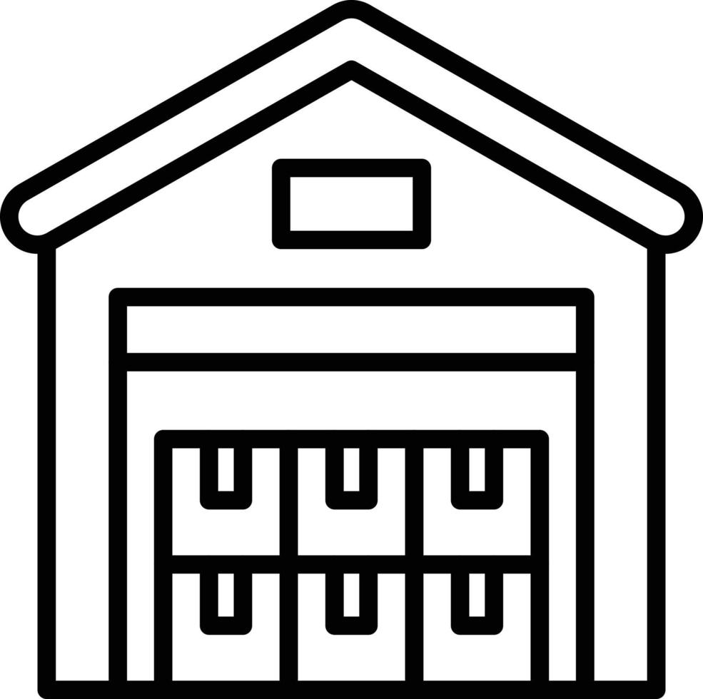 Warehouse Icon Style vector