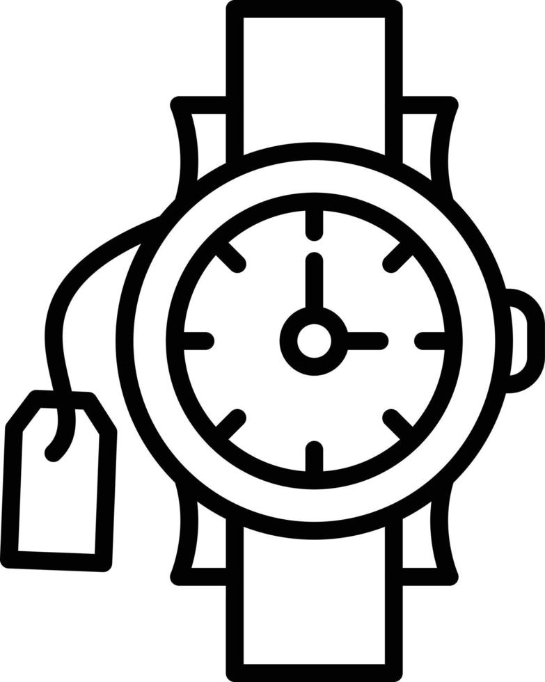 estilo de icono de venta de reloj de pulsera vector