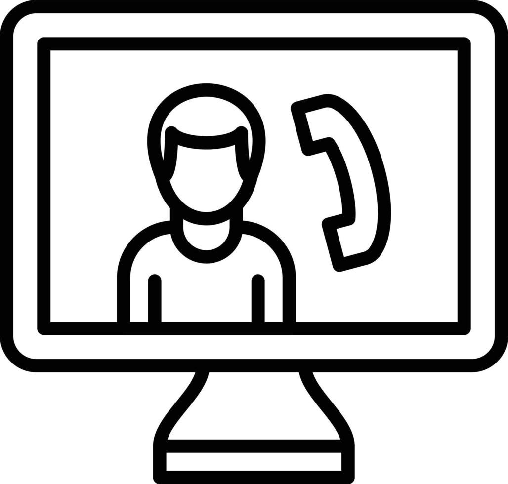 Video Call Icon Style vector