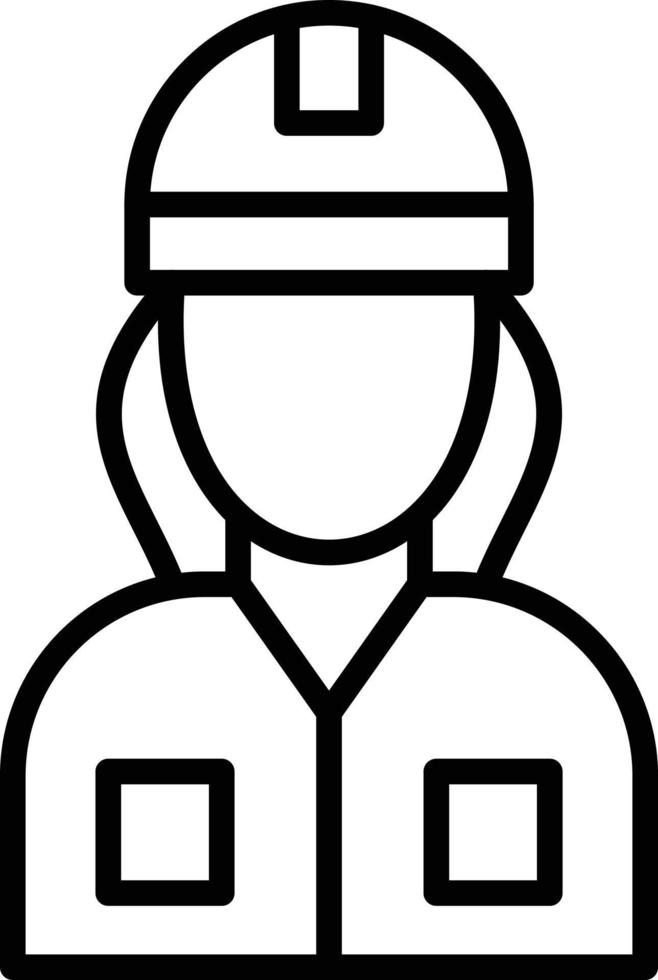Lady Worker Icon Style vector