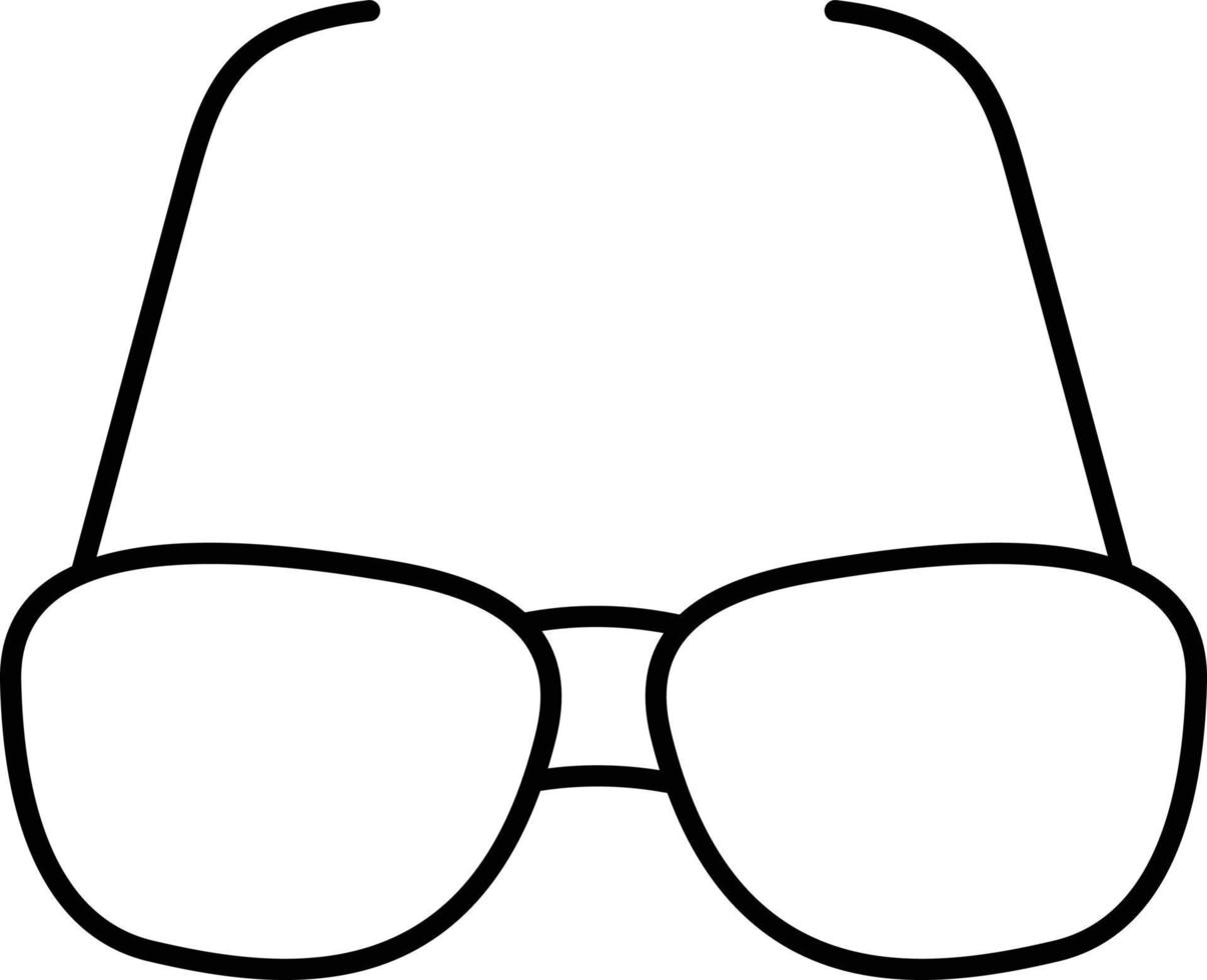 estilo de icono de gafas vector