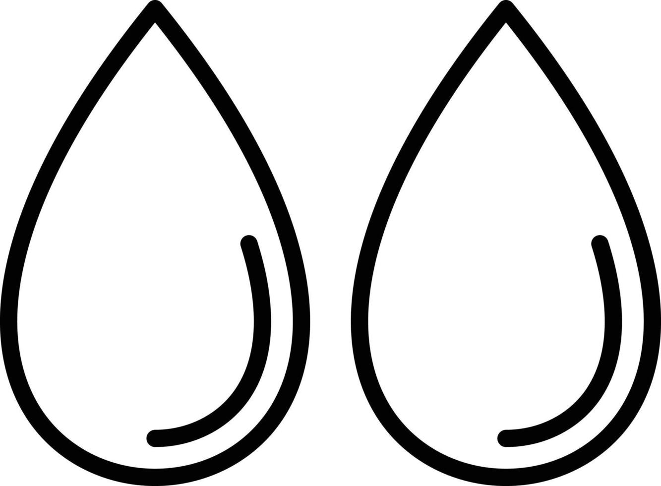 Water Drops Icon Style vector