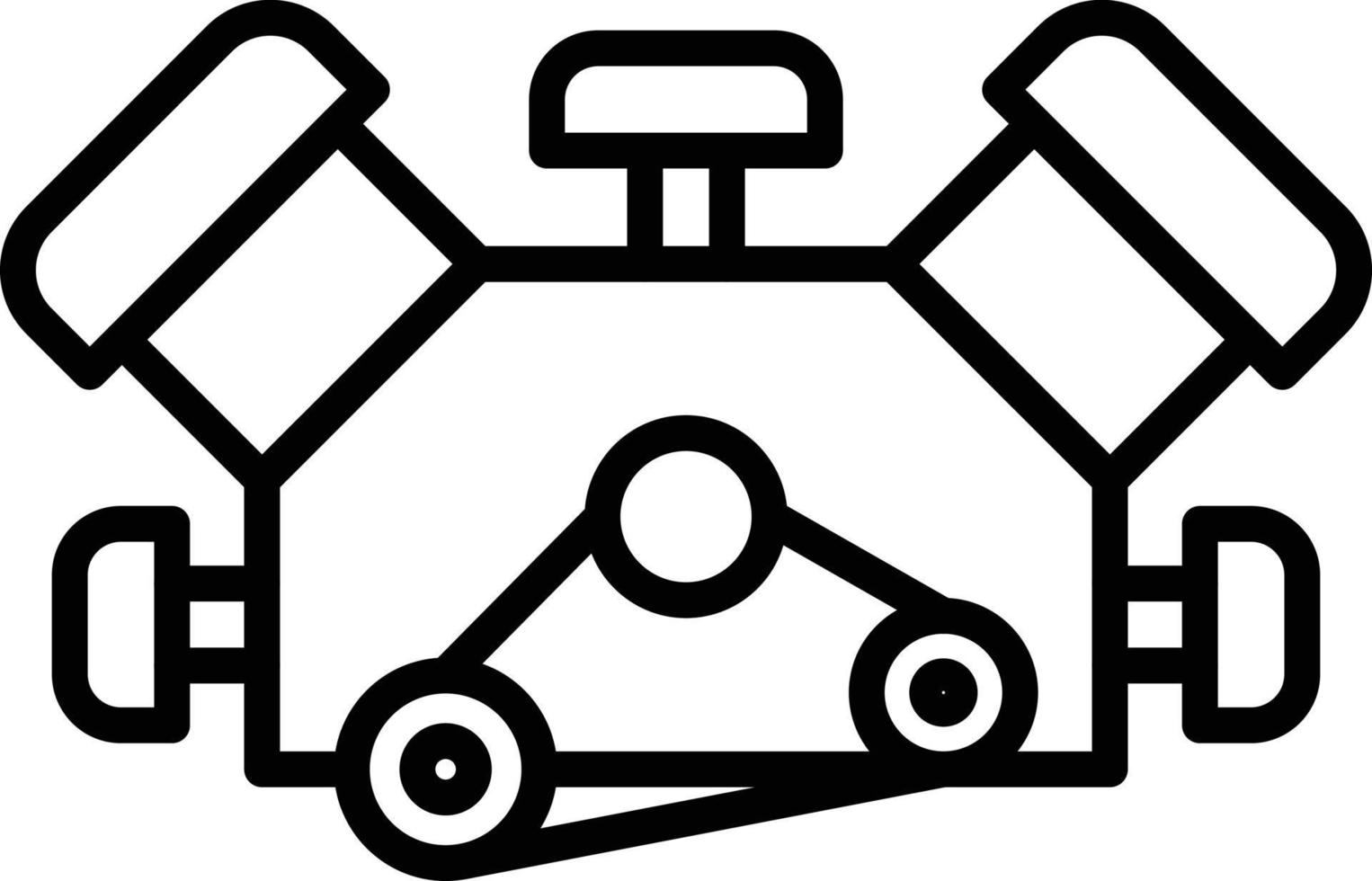 estilo de icono de motor vector