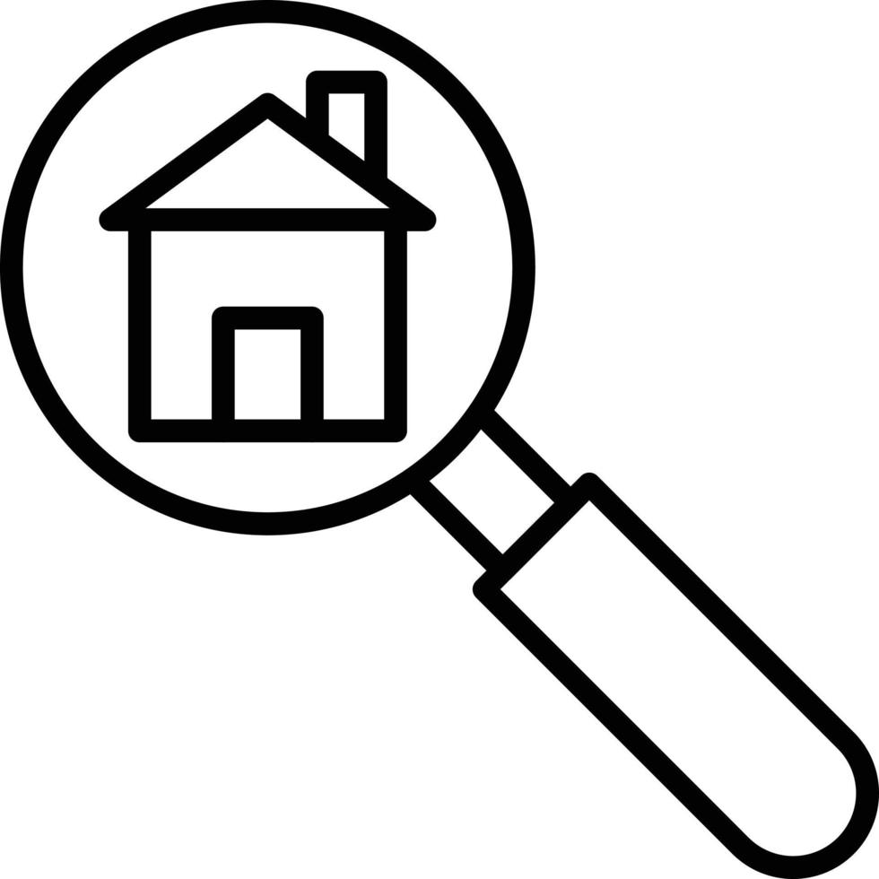 House Search Icon Style vector