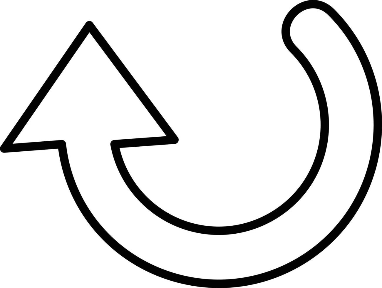 Curved Up Icon Style vector