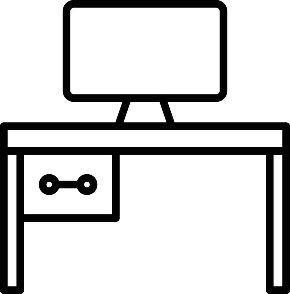 Office Desk Icon Style vector