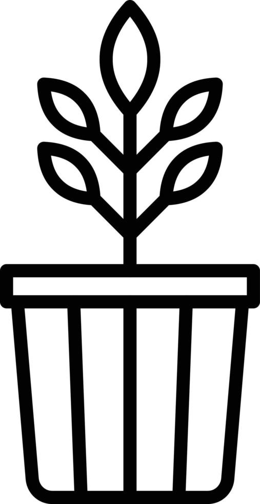 Plant Pot Icon Style vector